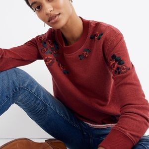 Miles by Madewell Embroidered Cutoff Sweater XS